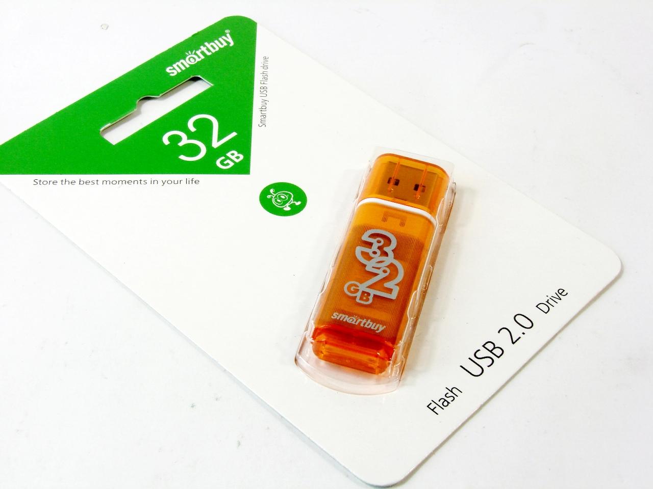 Флэш диск _32Gb USB 2.0 Smart Buy Glossy Orange (SB32GBGS-Or)