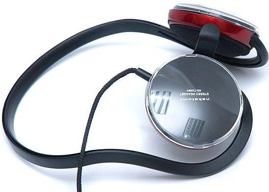Наушники с микрофоном Nakatomi HS-T35MV с регулятором громкости, черно-красн.