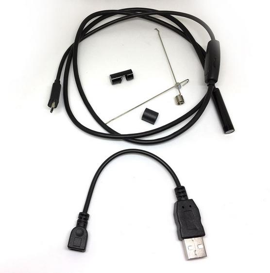 Эндоскоп цифровой MicroUSB, USB IP67, LED-подсветка, подкл. к устройствам Android, доп. насадки, 2м.
