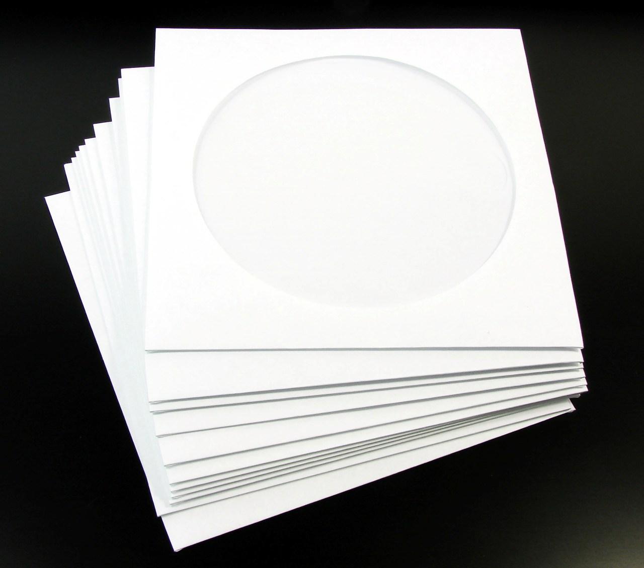 Конверт для CD/DVD __1CD бумажный с окном, (белый)