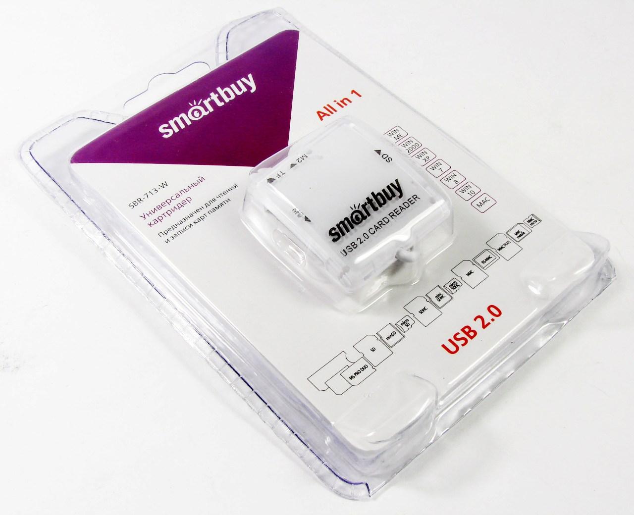 Адаптер Flash-карт Smartbuy, белый (SBR-713-W)