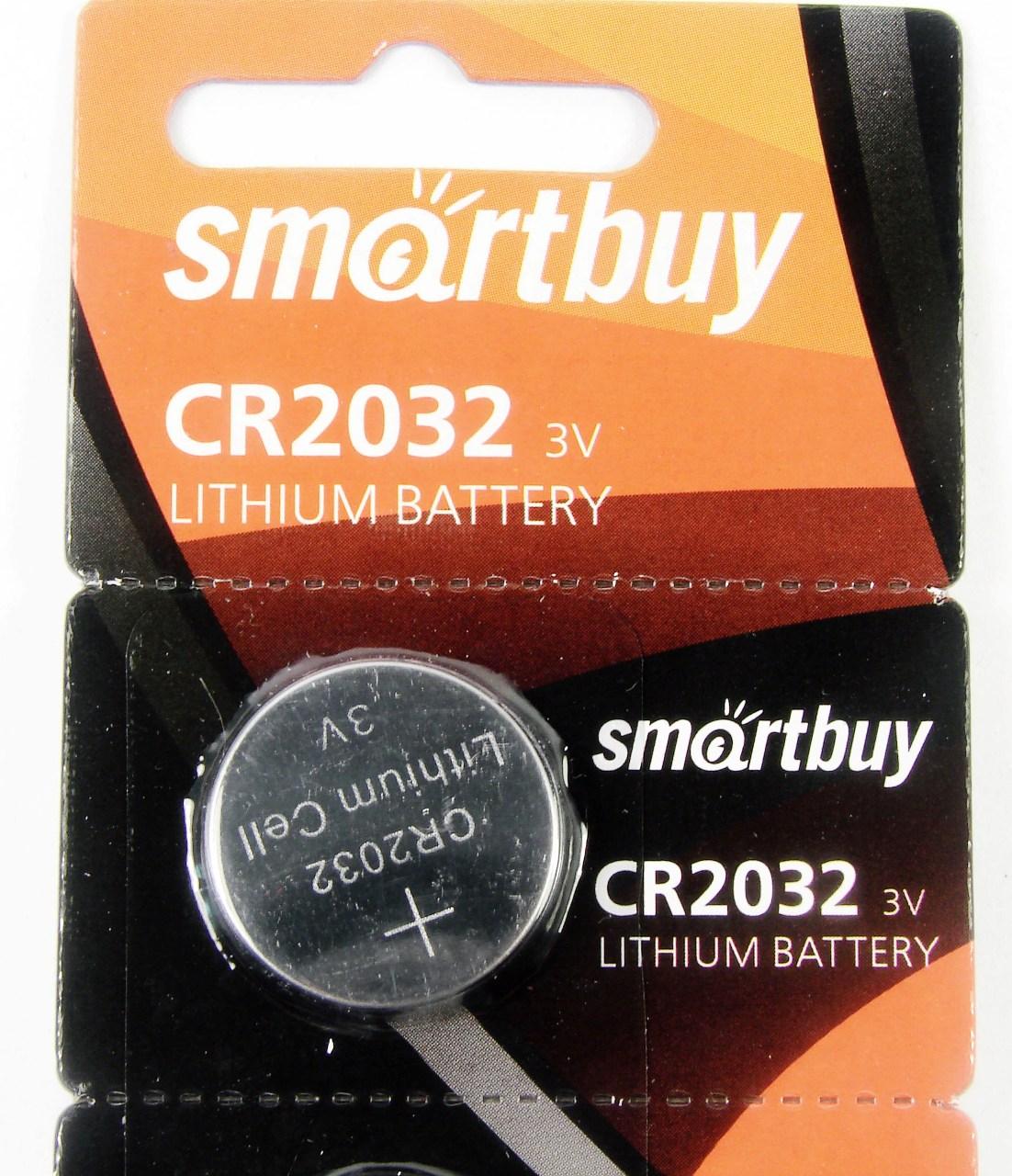 Элемент питания CR2032 SmartBuy SBBL-2032-5B