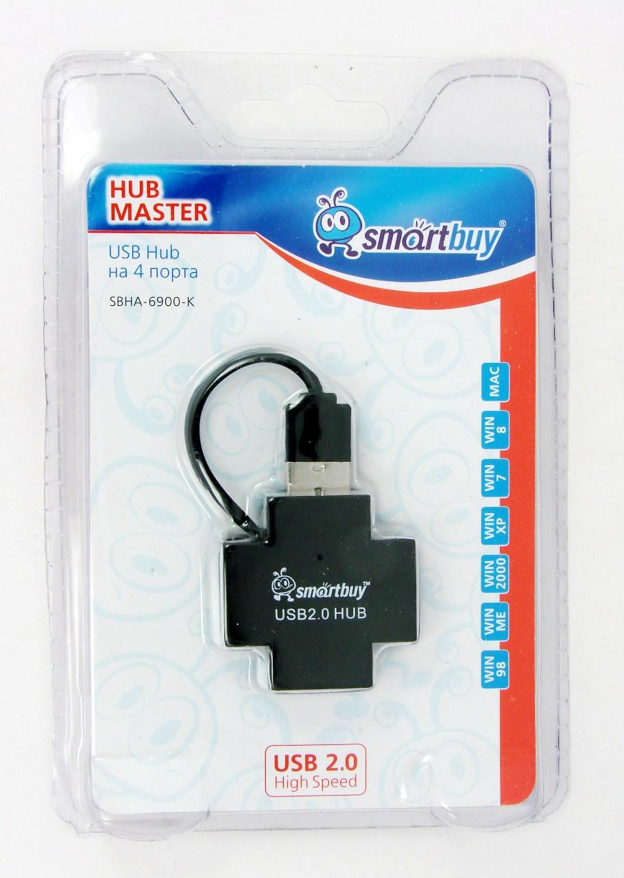 USB HUB Smartbuy 4   (SBHA-6900-K)