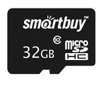 Флэш карта _32Gb microSDHC Class10 SmartBuy (без адаптера) SB32GBSDCL-10-00