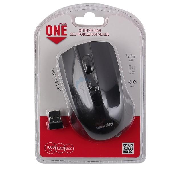 Мышь USB SmartBuy SBM-352-K, черная, ONE
