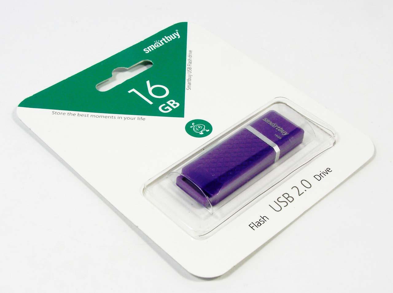 Флэш диск _16GB USB 2.0 SmartBuy Quartz Violet (SB16GBQZ-V)