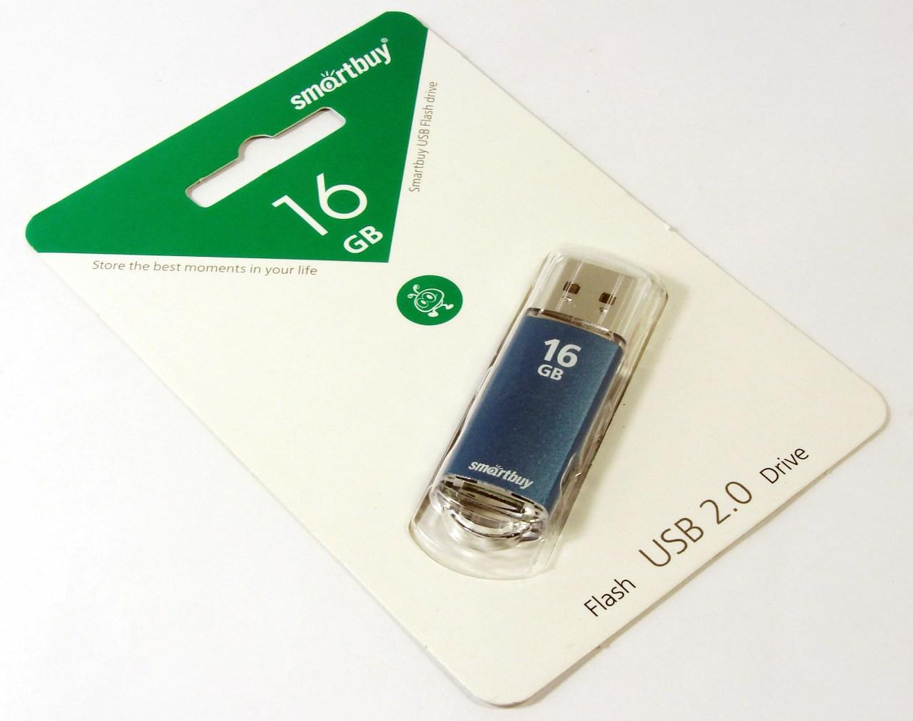   _16Gb USB 2.0 SmartBuy V-Cut Blue (SB16GBVC-B)