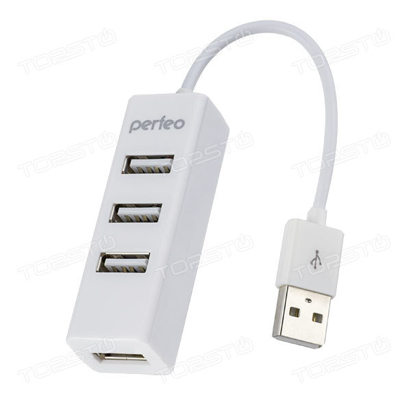 USB HUB Perfeo PF-HYD-6010H, 4 порта белый