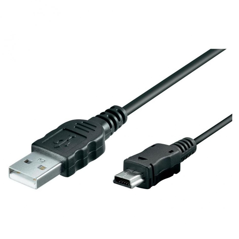 Кабель Am-miniB USB2.0 5P 1.8m Perfeo U4302, черный