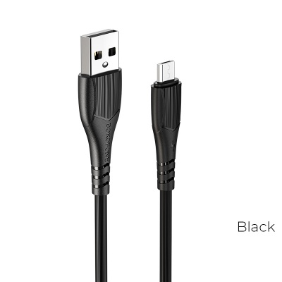 Кабель Am-microB USB2.0 1.0m Borofone BX37, черный