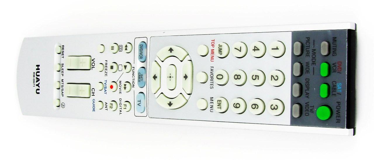 Пульт для телевизора + DVD SONY (HUAYU) RM-D671 (LCD/DVD)  универсальный
