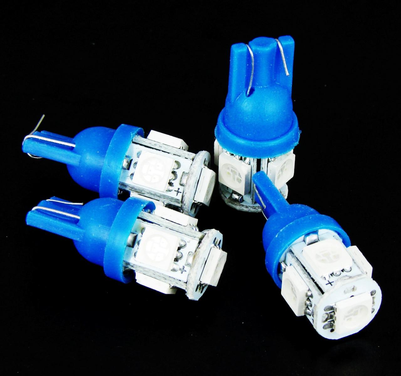 Автолампа светодиодная _5 LED blue T10 W5W Car Light Bulbs
