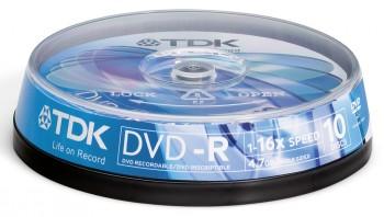 DVD-R 4,7 Gb TDK 16x, 10 .  ,   .