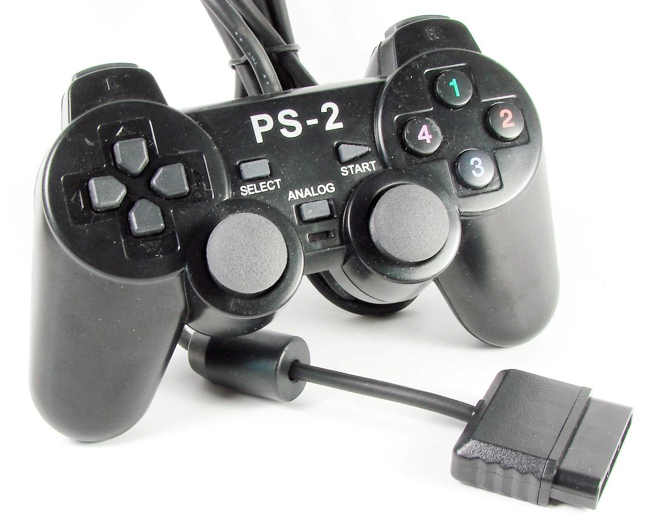 Джойстик Sony PS 2, аналоговый, черный