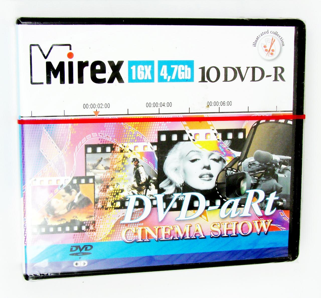 DVD-R 4,7 Gb Mirex 16x DVD-aRt CINEMA, 10   
