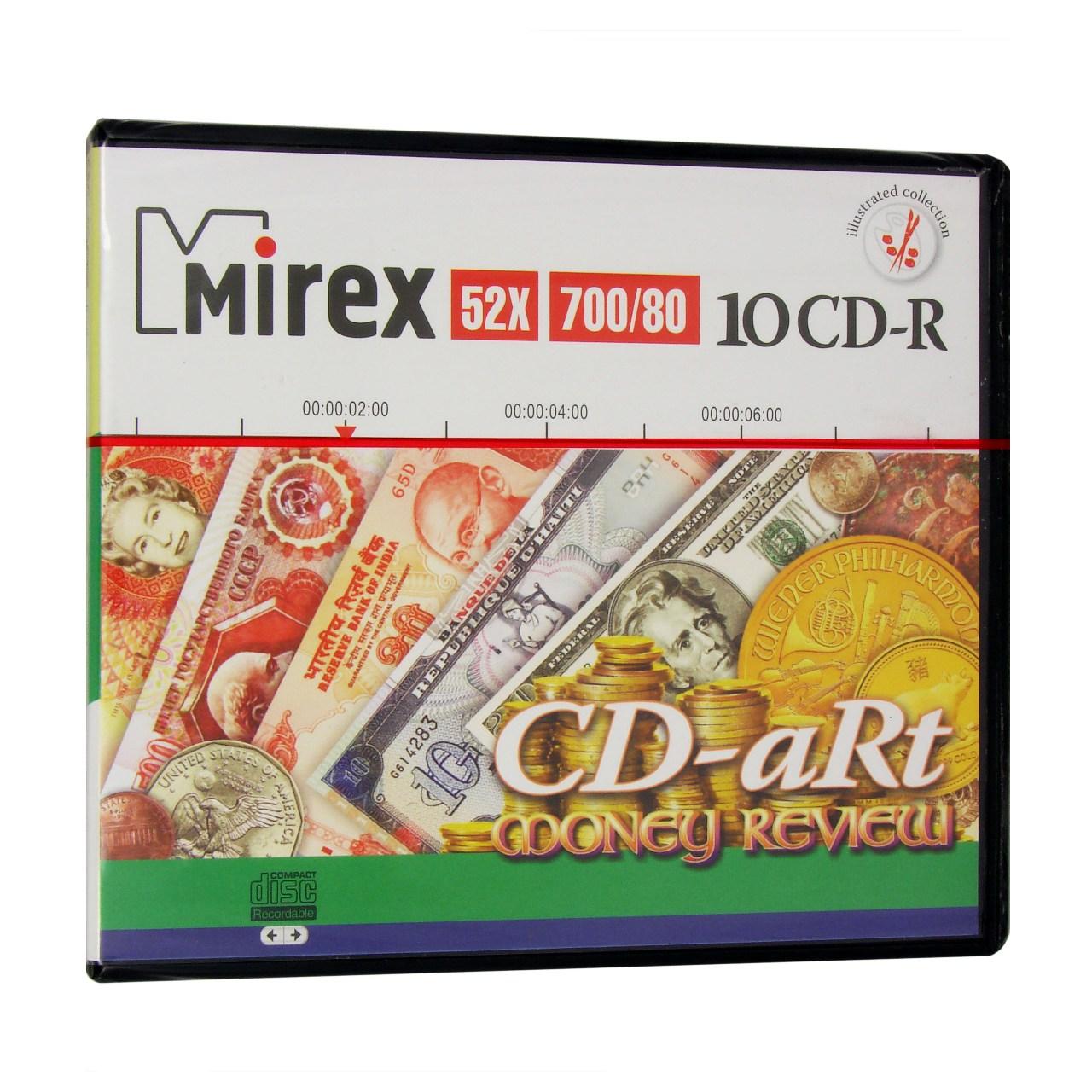 CD-R (10 шт.) 700Mb Mirex 52x CD-aRt MONEY REVIEW,  Портмоне пласт. на  10CD