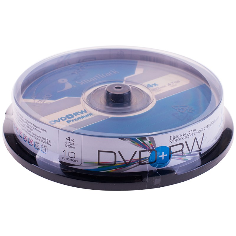 Диск DVD+RW 4,7 Gb Smart Track (БЕЗ УПАКОВКИ)-10