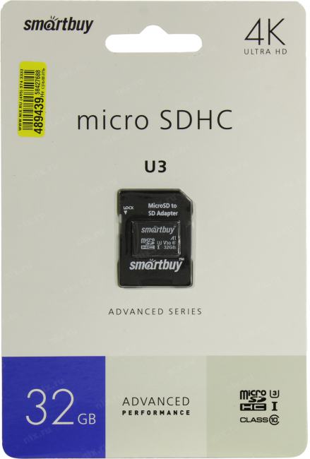   _32Gb microSDHC Class 10 U3 V30 SmartBuy (  SD) SB32GBSDU1A-AD