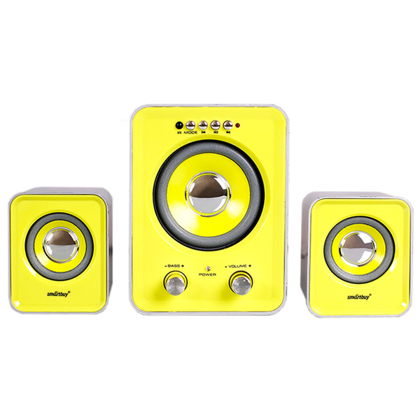 Акустическая система 2.1 Smartbuy SBA- 2610 BUZZ, MP3, FM, пульт ДУ, питание USB,черно-желтая