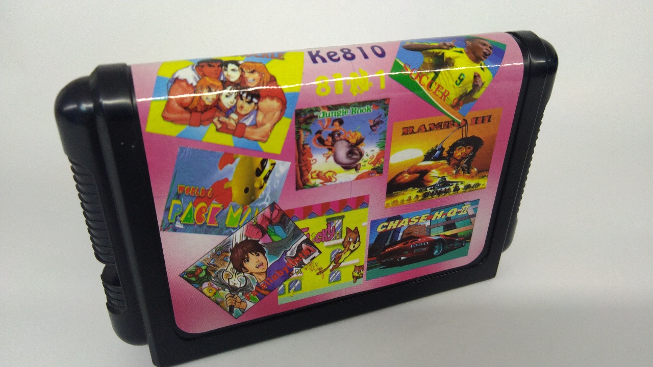 Картридж для Sega KE 810 8 в 1 (Сега), Jungle Book,Bare Knuckle,Chase HQ 2,Rambo 3,Pacman