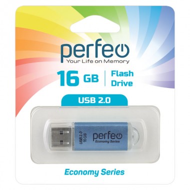   _16Gb USB 2.0 Perfeo PF-E01N016ES Blue economy series