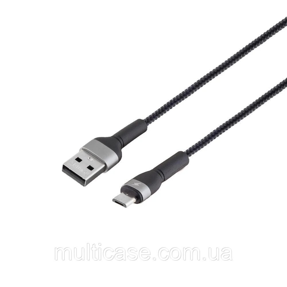 Кабель Am-microB USB2.0 1.0m Remax, RC-124m, черный