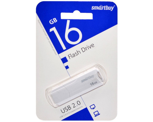   _16Gb USB 2.0 SmartBuy Clue White (SB16GBCLU-W)