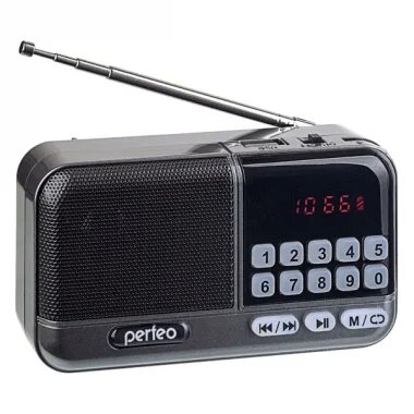 Радиоприемник Perfeo ASPEN, FM+(87.5-108Мгц), MP3 ,18650, серый (i20GR)