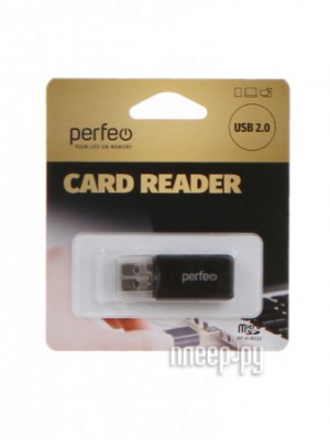 Адаптер Flash-карт Perfeo PF-VI-R022 Black, Micro SD