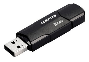 Флэш диск _32Gb USB 2.0 Smart Buy CLUE Black (SB32GBCLU-K)