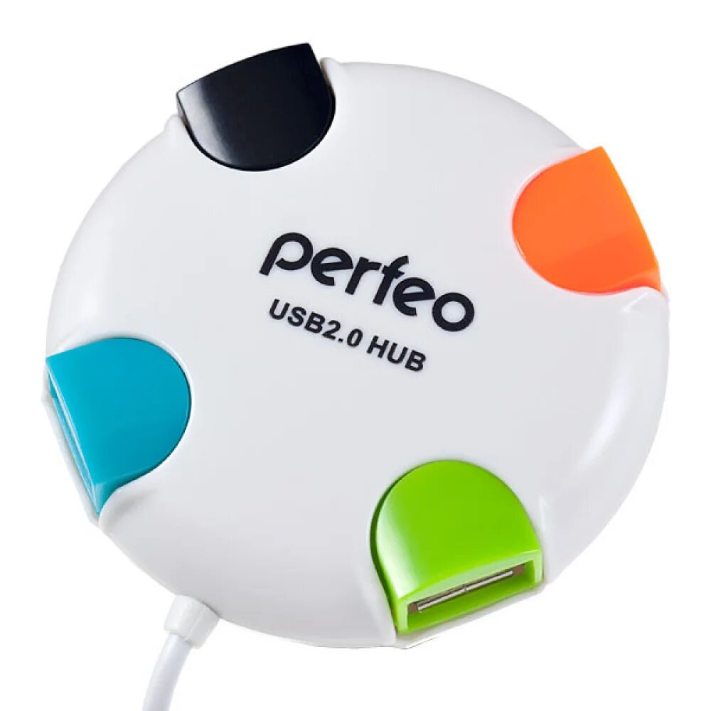 USB HUB Perfeo PF-VI-H020 white 4 порта, белый