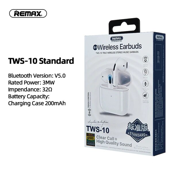  Bluetooth  Renax TWS-10, Wireless, 