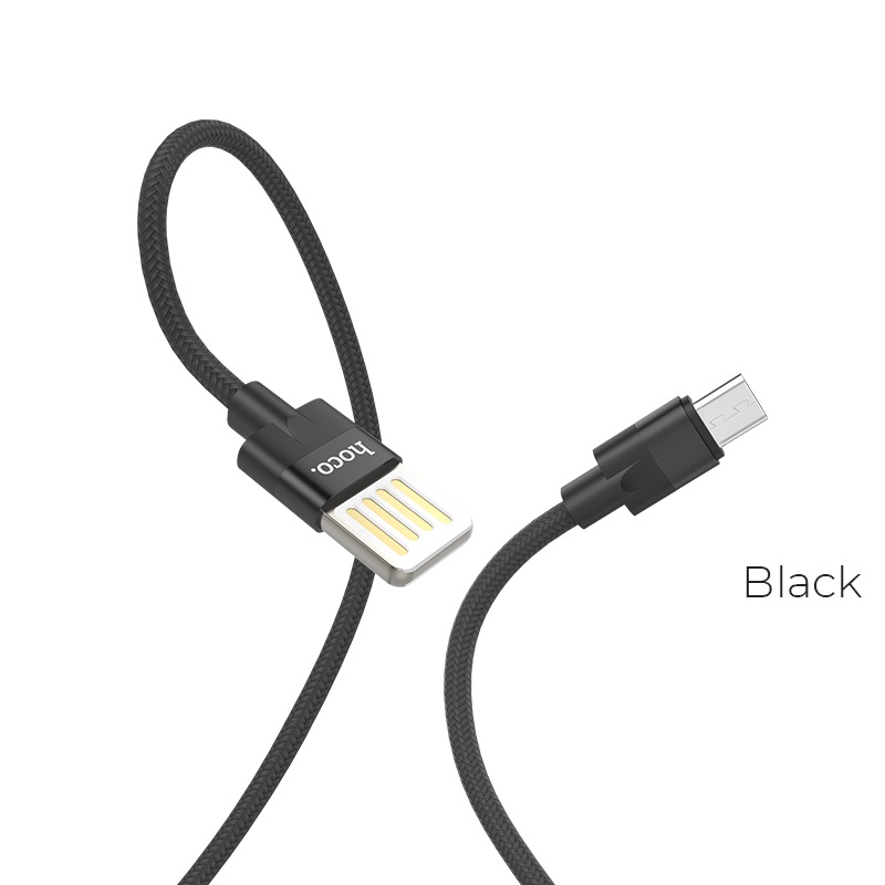 Кабель Am-microB USB2.0 1.0m HOCO U55, черный