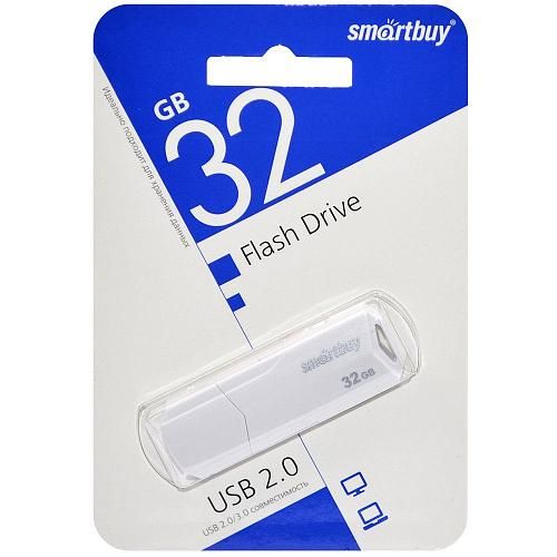   _32Gb USB 2.0 SmartBuy CLUE White (SB32GBCLU-W)