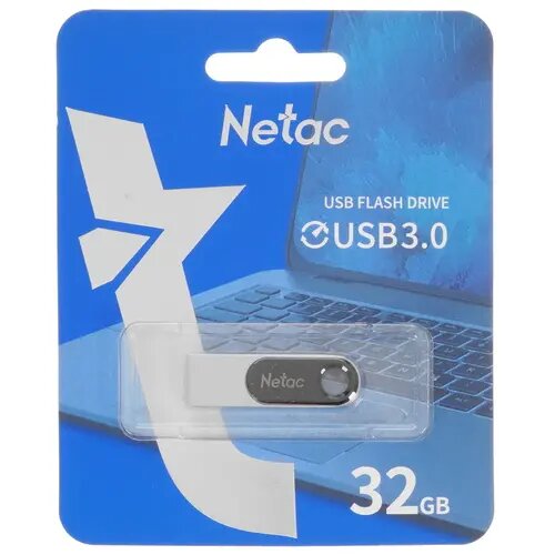 Флэш диск _32Gb USB 3.0 Netac U278 черный/серебро (NT03U278N-032G-30PN)