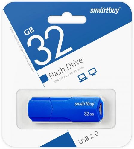 Флэш диск _32Gb USB 2.0 Smart Buy CLUE Blue (SB32GBCLU-BU)