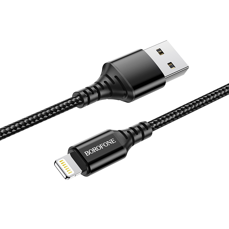 Кабель USB Lightning  for Iphone 5/6 Bonofone  BX54, черный