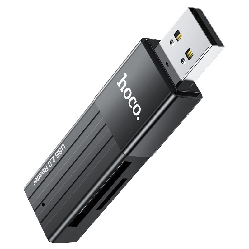 Адаптер Flash-карт Hoco HB20,черный (CRD-HCO-HB20-USB-20-B)