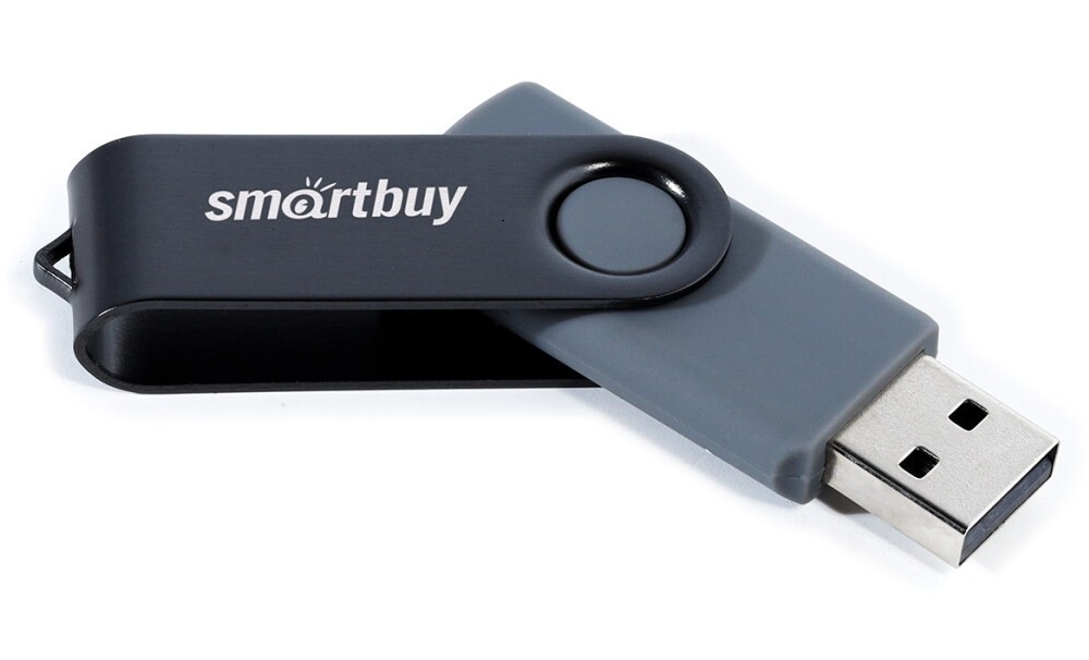 Флэш диск _16Gb USB 2.0 SmartBuy Twist Black (SB016GB2TWK)