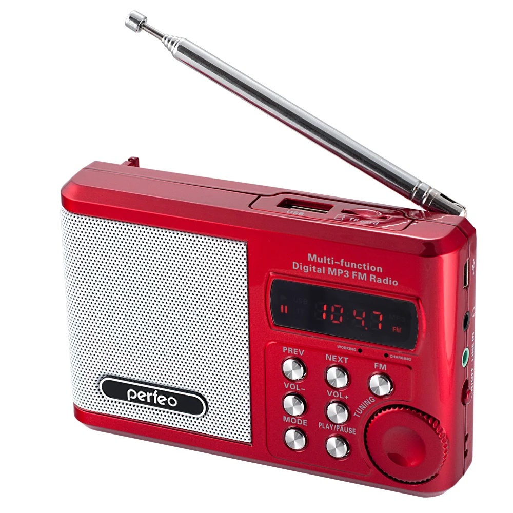 Радиоприемник Perfeo Sound Ranger, УКВ+FM, MP3 (USB/TF), USB-audio, BL-5C 1000 mAh, шамп.золото (SV922AU)