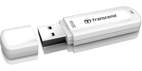 Флэш диск _32Gb USB 3.1 Transcend JetFlash 730, белый (TS32GJF730)