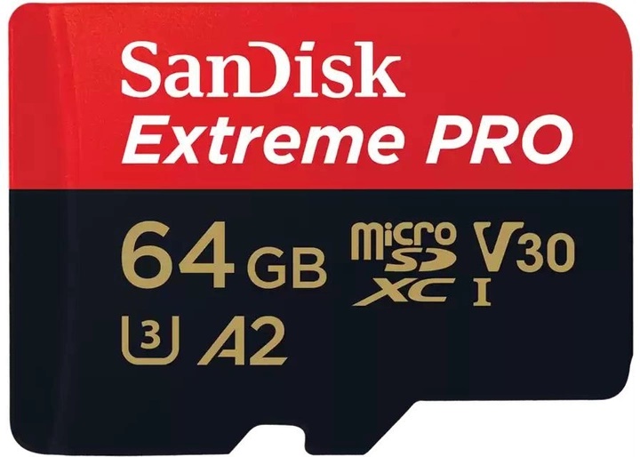Флэш карта _64Gb microSDHC Class10 SanDisk  (с адаптером SD) Extreme Pro 200 Mb/s SDSQXCU-065G-GN6MA