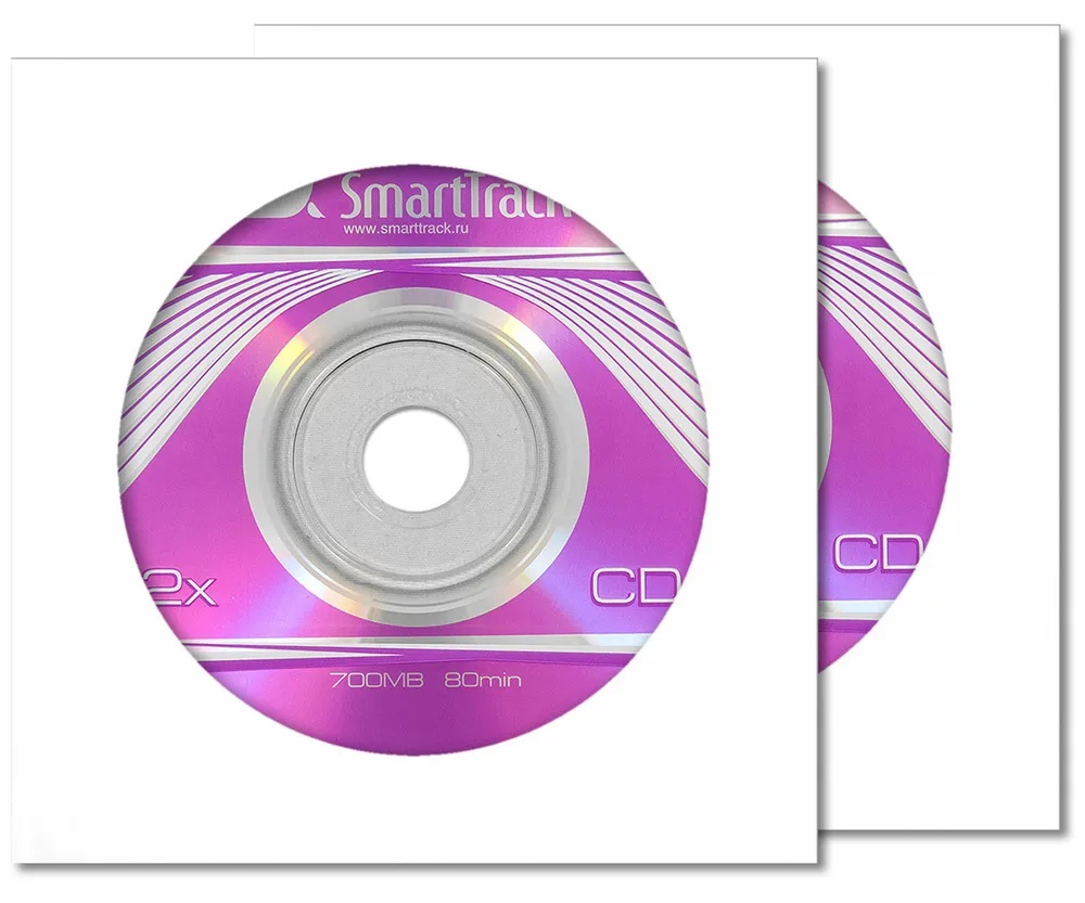 Компакт-диск CD-R 700Mb SmartTrack, 52x (в бум. конверте), Цена за 1 шт.
