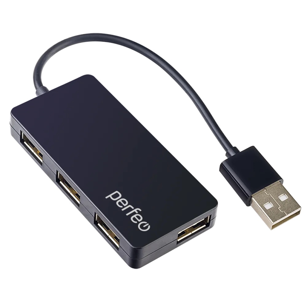 USB HUB Perfeo PF-VI-H023 4 порта, черный