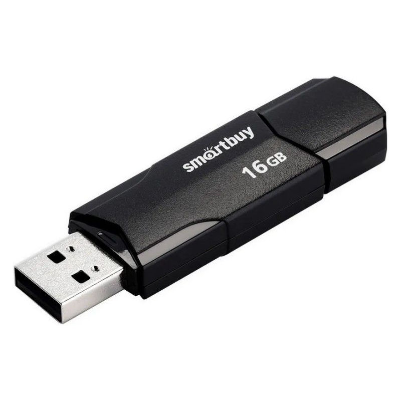 Флэш диск _16Gb USB 2.0 SmartBuy Clue Black (SB16GBCLU-K)