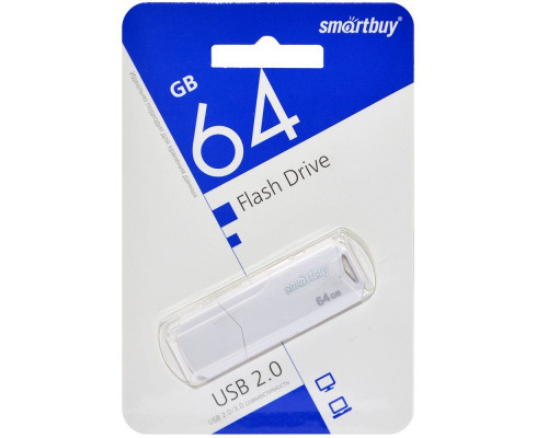 ` _64Gb USB 2.0 SmartBuy Clue White (SB64GBCLU-W)
