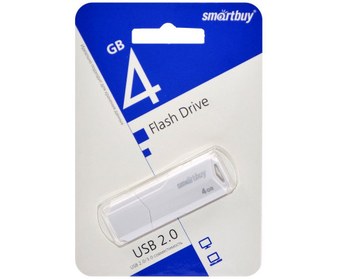   __4Gb USB 2.0 SmartBuy Clue White (SB4GBCLU-W)