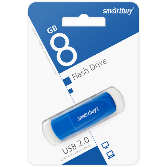   __8Gb USB 2.0 SmartBuy Scout Blue (SB008GB2SCB)