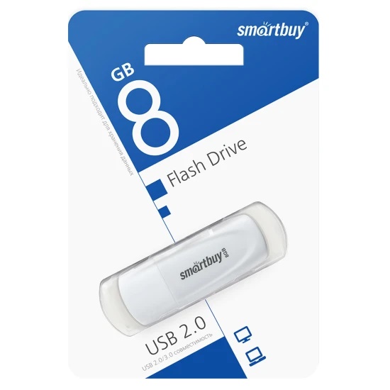   __8Gb USB 2.0 SmartBuy Scout White (SB008GB2SCW)